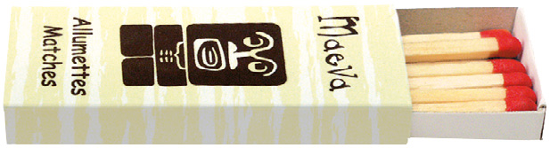 Werbezündhölzer, Schachtel ca. 55x22,5x7mm Inhalt ca. 10 Streichhölzer