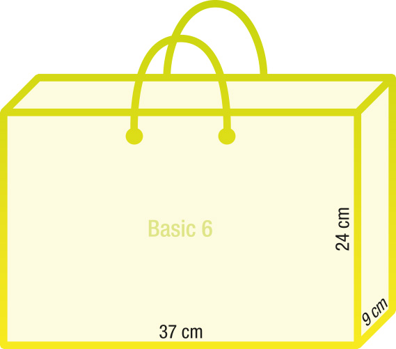 paperbag BASIC Six 120g kraft paper - 37x9x24 cm